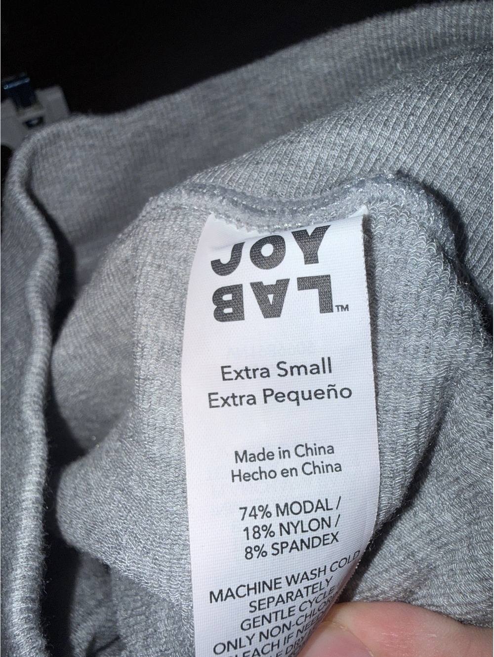 JoyLab Women's Gray Modal Nylon Spandex Leggings Extra Small - Picture 4 of 4